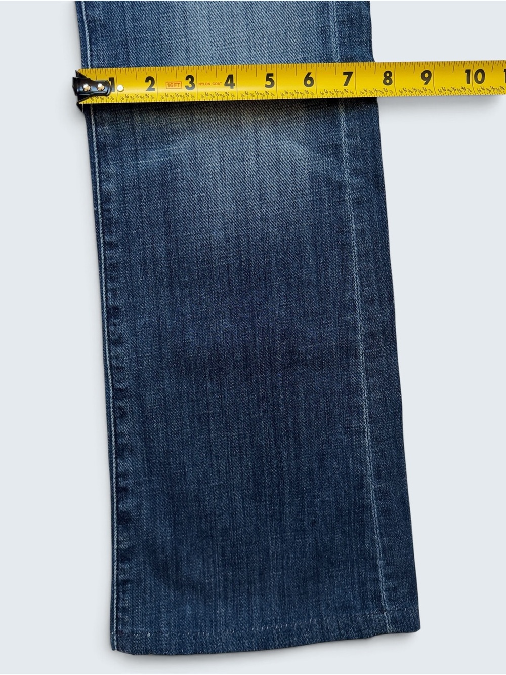 7 For All Mankind Vintage Bootcut Jeans Size 29 Squiggle Pocket Y2K - Picture 14 of 16
